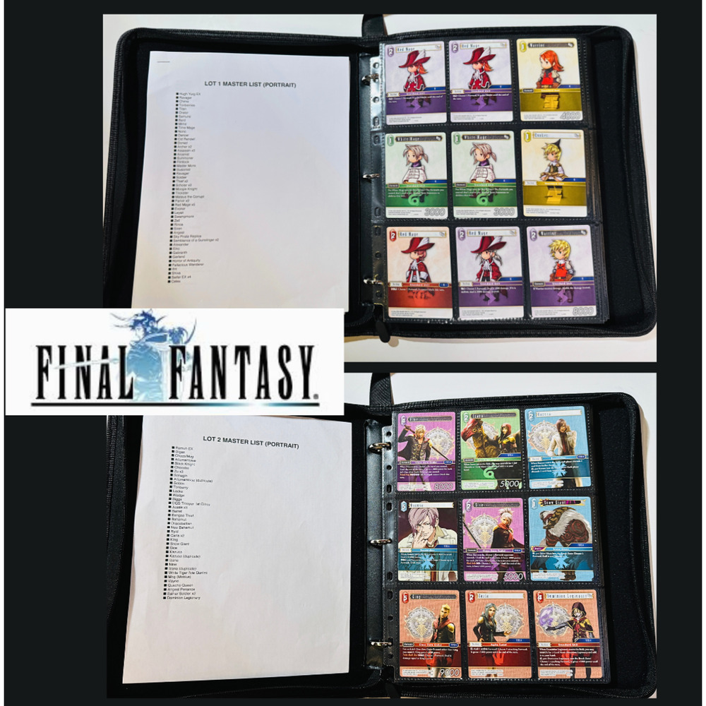 Final Fantasy TCG Master Collection Lot – 199 Cards – Ships in Binders – NM/M